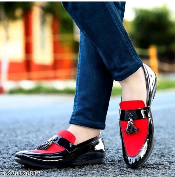 Vishu 4U party wear LoaferName: Vishu 4U party wear LoaferMaterial: SyntheticSole Material: PvcFastening: Slip OnPattern: SolidToe Shape: Round ToeNet Quantity (N): 1Sizes: IND-6, IND-7, IND-8, IND-9, IND-10Country of Origin: India - Black, 7