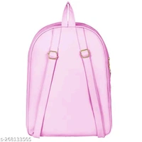 Pink New  Pu Leather Fashionable Stylish woman And  girls Backpack With 2 Main compartment - 85Name: Pink New  Pu Leather Fashionable Stylish woman And  girls Backpack With 2 Main compartment - 85Material: PUNo. of Compartments: 4Pattern: SolidNet Quantity (N): 1Sizes:Free Size (Length Size: 15.5 in, Width Size: 11.5 in) Pink New  Pu Leather Fashionable Stylish woman And  girls Bac