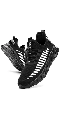 Running Sports Walking Casual Sneakers Shoes Sneakers For Men (Black)  - Black, 6 7 8 9 10