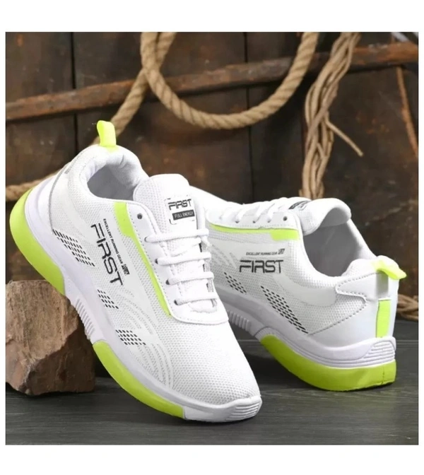 Running Shoe For Men (White/Green) - 6 / 7 / 8 / 9 / 10
