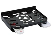 Plastic Set Top Box Stand With Double Remote Holder  - Black