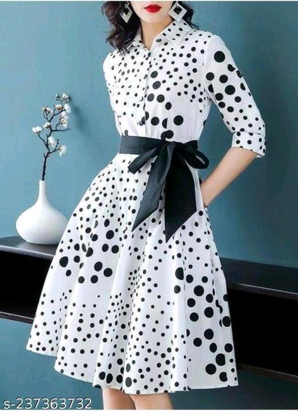 Trendy Fabulous Women DressesName: Trendy Fabulous Women DressesFabric: Poly CrepeSleeve Length: Three-Quarter SleevesPattern: PrintedNet Quantity (N): 1Sizes:S (Bust Size: 36 in, Length Size: 37 in) M (Bust Size: 37 in, Length Size: 37 in) L (Bust Size: 38 in, Length Size: 38 in) XL (Bust Size: 40 in, Length Size: 38 in) Country of Origin: India - White, Xl