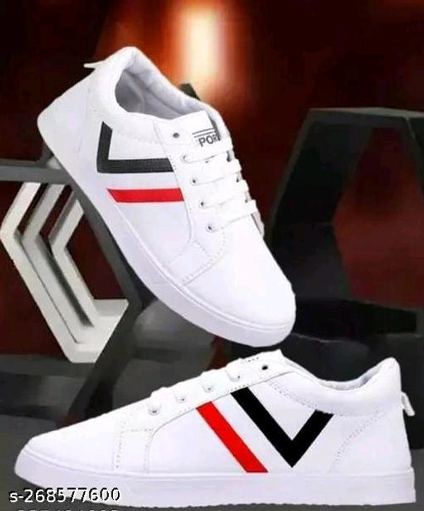 Men's Sneakers 108 Casual White ShoesName: Men's Sneakers 108 Casual White ShoesMaterial: Syntethic LeatherSole Material: PvcFastening & Back Detail: Lace-UpSizes:IND-6, IND-7, IND-8, IND-9, IND-10Men's Sneakers Casual 108 White ShoesCountry of Origin: India - White, 8