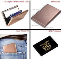 Stillness Still Metal Card Holder For Men And Women 6 Card Holder