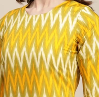 Summer Sale    Women Printed Kurta (Yellow)