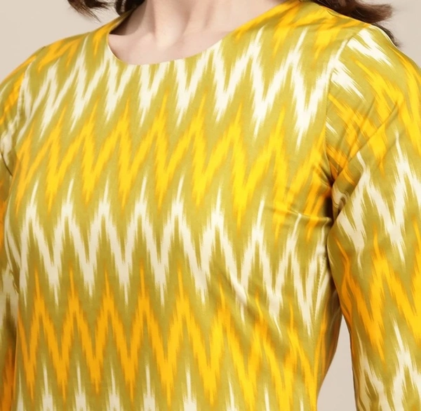 Summer Sale    Women Printed Kurta (Yellow)