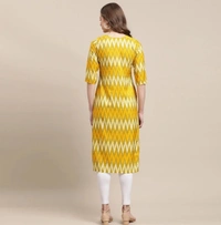 Summer Sale    Women Printed Kurta (Yellow)