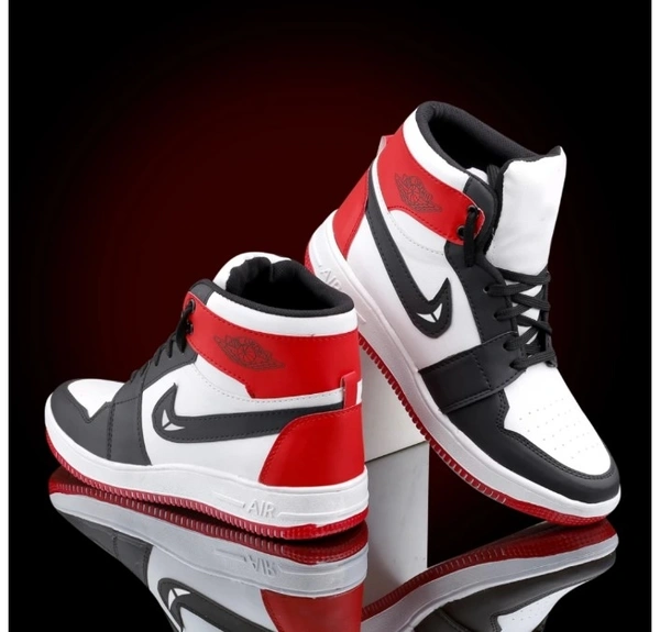 Stylish Jordan High Ankle Shoe (Red) - 7. 8. 9. 10., Red
