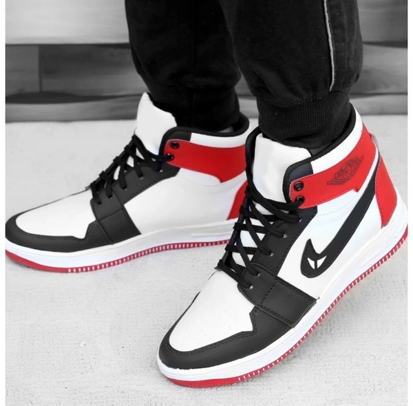 Stylish Jordan High Ankle Shoe (Red) - 7. 8. 9. 10., Red