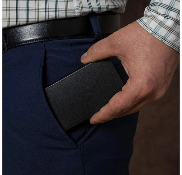 Black Automatic Pop Up Slim Card Holder