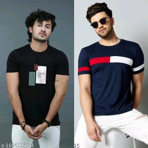 Trendy Stylish Combo Men TshirtName: Trendy Stylish Combo Men TshirtFabric: Cotton BlendSleeve Length: Short SleevesPattern: SolidNet Quantity (N): 2Sizes:M (Chest Size: 19 in, Length Size: 26.5 in) L (Chest Size: 20 in, Length Size: 27.5 in) XL (Chest Size: 21 in, Length Size: 28.5 in) Pack of 2 Tshirt Combo Cotton tshirt High Quality FabricCountry of Origin: India - Red, L