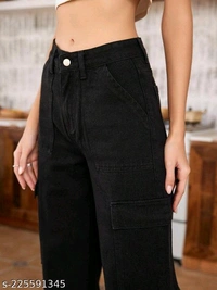 WOMEN STYLISH JEANS, WOMEN TRENDING JEANS,WOMEN POCKET WIDELEG, WOMEN CARGO, WOMEN JEANSName: WOMEN STYLISH JEANS, WOMEN TRENDING JEANS,WOMEN POCKET WIDELEG, WOMEN CARGO, WOMEN JEANSFabric: DenimNet Quantity (N): 1Sizes:28, 30, 32, 34, 36This FARA JEANS WIDELEG jeans look uniquely designed Product is made of DENIM Fabric very fine quality material and comes in various ranges & vari - Black, 32