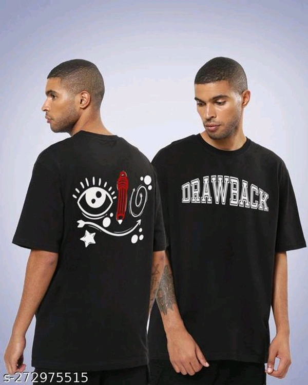 Urbane Modern Men TshirtsName: Urbane Modern Men TshirtsFabric: CottonSleeve Length: Short SleevesPattern: PrintedNet Quantity (N): 1Sizes:M (Chest Size: 40 in, Length Size: 27 in) L (Chest Size: 42 in, Length Size: 28 in) XL (Chest Size: 44 in, Length Size: 29 in) Men's Black off shoulder drop oversized printed t shirtCountry of Origin: India - Black, M