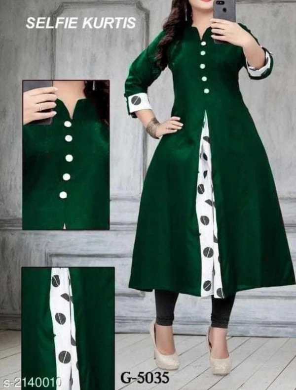 Women Solid Kurta (Blue , Mahroom , Bottle Green). Size : M. L. XL. 