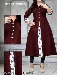 Women Solid Kurta (Blue , Mahroom , Bottle Green). Size : M. L. XL. 