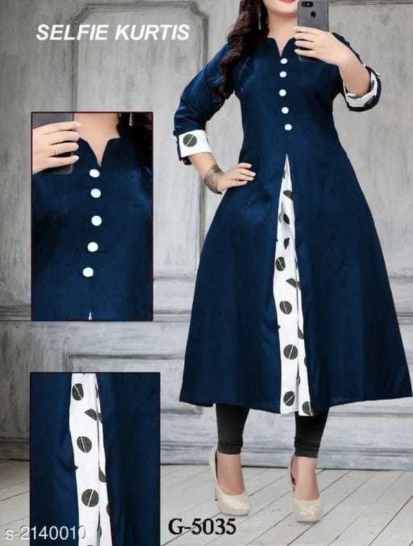 Women Solid Kurta (Blue , Mahroom , Bottle Green). Size : M. L. XL. 