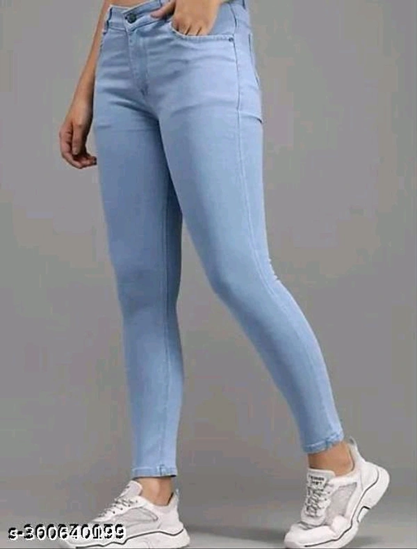COMFY STRECHABLE HIGH-WAIST (1-BUTTON) JEANS FOR WOMEN ANG GIRLSName: COMFY STRECHABLE HIGH-WAIST (1-BUTTON) JEANS FOR WOMEN ANG GIRLSFabric: DenimNet Quantity (N): 1Sizes:28 (Waist Size: 28 in, Length Size: 38 in) 30 (Waist Size: 30 in, Length Size: 38 in) COMFY STRECHABLE HIGH-WAIST (1-BUTTON) JEANS FOR WOMEN ANG GIRLSCountry of Origin: India - Blue, 30