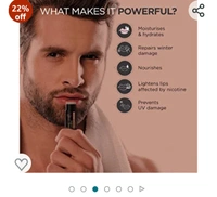 The Man Company Lightening Lip Balm for Dry, Chapped, Dark and Smoky Lips - 4gm | Moisturizes, Nourishes & Soften Lips with the power of Vitamin E, Coconut & Olive Oil - Black