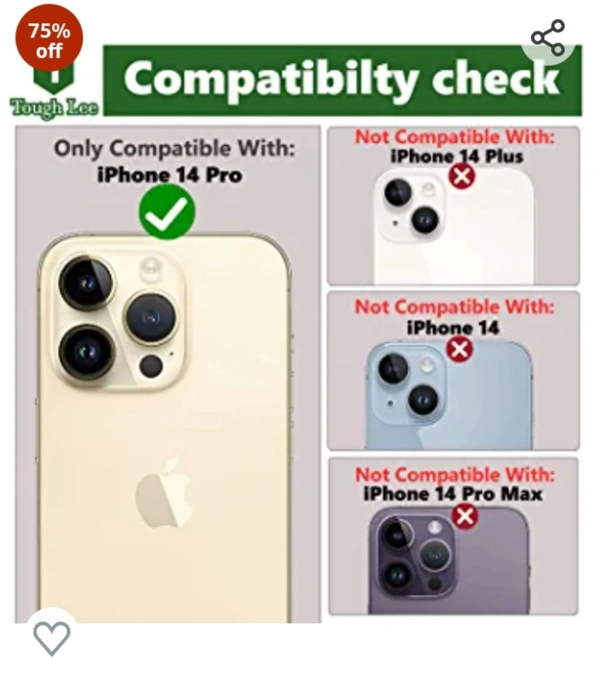  Shockabsorber Tough Lee Back Cover Case for Apple iPhone 14 Pro 6.1 inch (Transparent, Soft, Camera Protection, Shockabsorber - White
