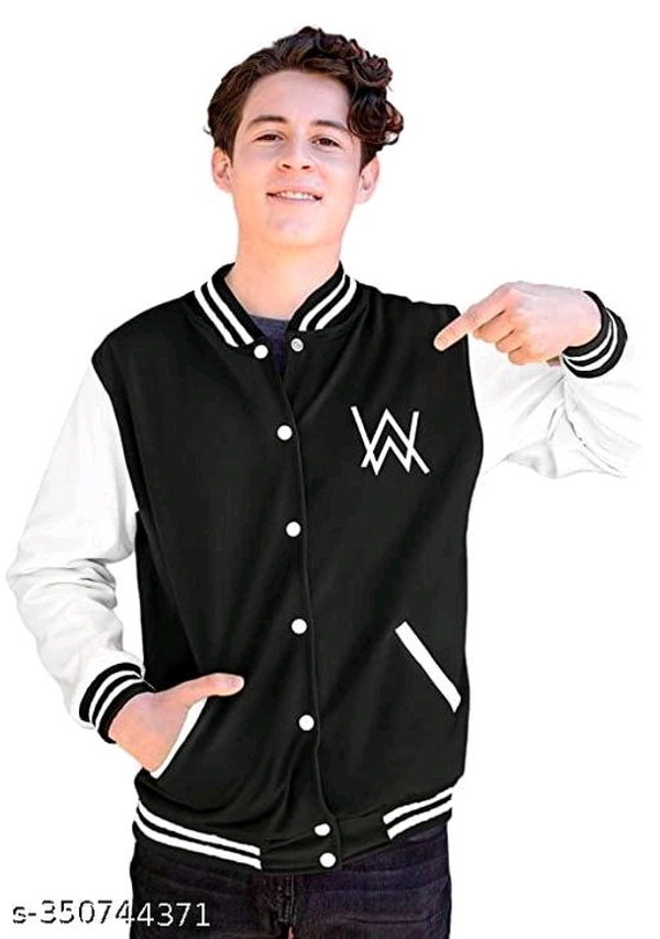 Men's Stylish Trendy Fleece Fabric Printed Sweatshirt - White, M