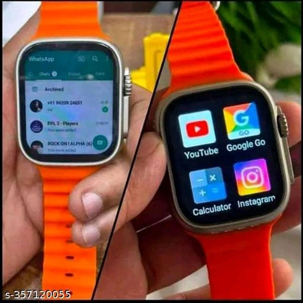 T 800 New SMART WATCH 2023 latest version Full Touch - Web Orange