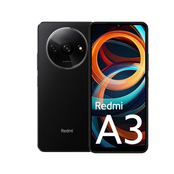 Redmi A3 (black, 3 GB RAM, 64GB Storage) - Black, 3GB-64GB