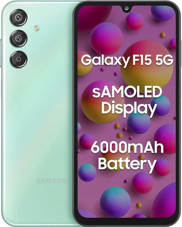 SAMSUNG Galaxy F15 5G 4GB RAM 128GB Storage (light green) - light green, 4GB-128GB