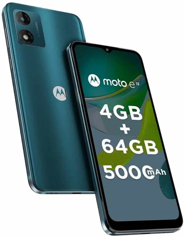Motorola e13 (Aurora Green, 4GB RAM 64GB Storage) - aurora green, 4GB-64GB