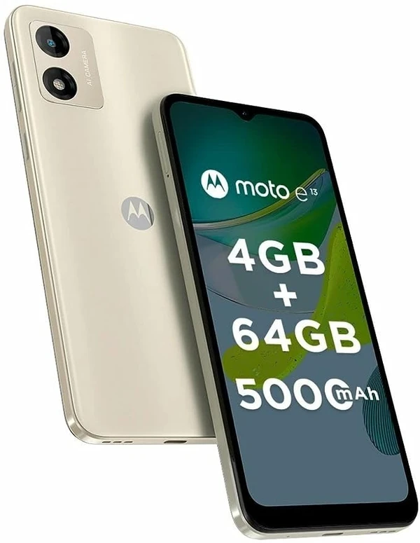 Motorola E13 (black, 4GB RAM 64GB Storage) - creamy white, 4GB-64GB