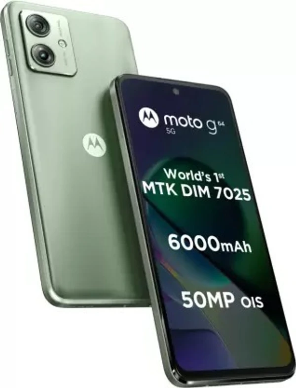 Motorola g64 5G (mint green, 128 GB)  (8 GB RAM) - mint green