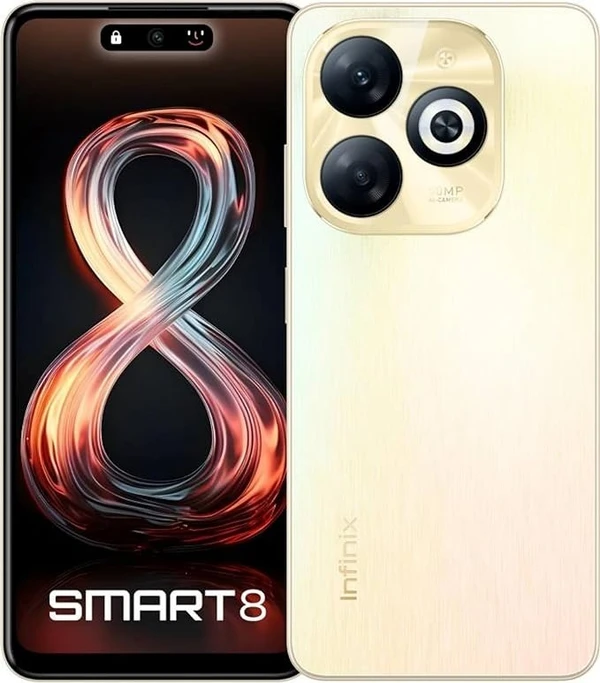 Infinix Smart 8 (4 GB 64 GB (shiny gold) - shiny gold, 4GB-64GB