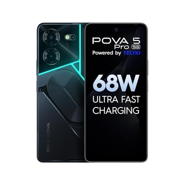 Pova 5 Pro 5G (Dark Illusion, 8GB RAM,256GB Storage) - Black, 8GB-256GB