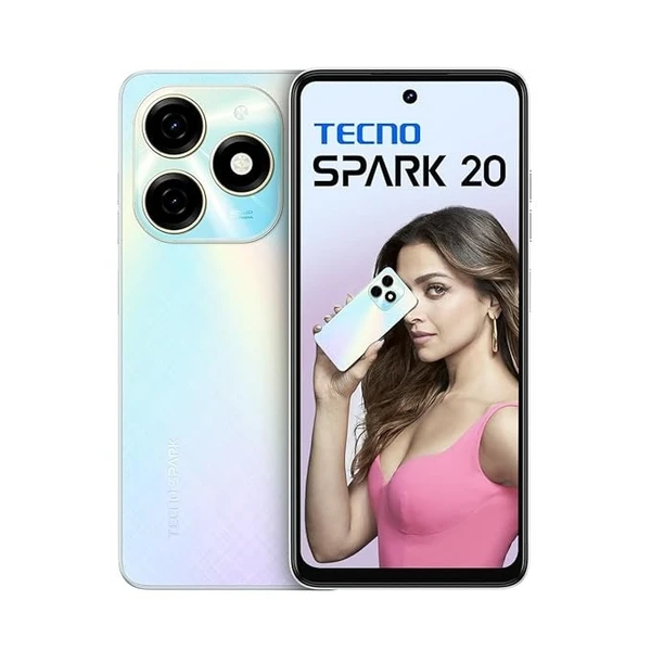 TECNO spark 20 cyber white, 8GB RAM,128GB Storage) - White, 8GB-128GB