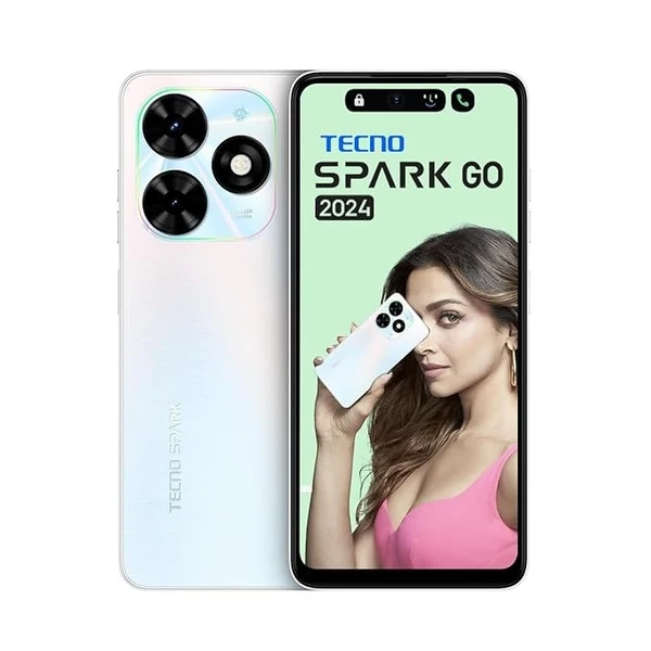 Tecno Spark Go 2024 (white, 128 GB)  (4 GB RAM) - White, 4GB-128GB