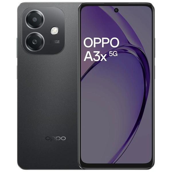 OPPO A3X 5G (Sparkle Black, 4GB RAM, 64GB Storage) - Sparkle Black, 4GB-64GB