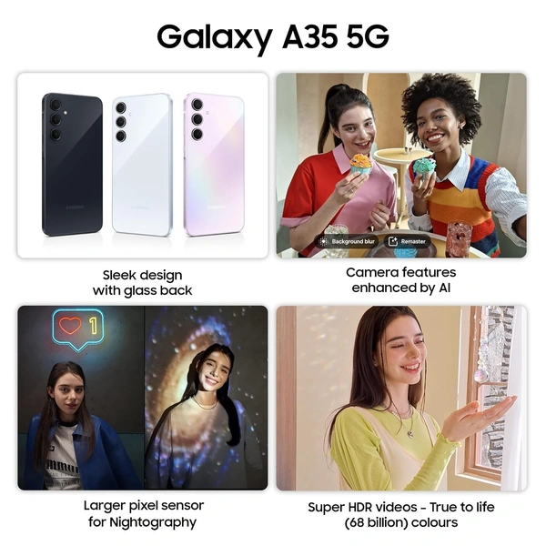 Samsung Galaxy A35 5G (Awesome navy, 8GB RAM, 256GB Storage) - Awesome navy, 8GB-256GB