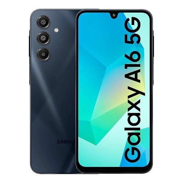 Samsung Galaxy A16 5G (Blue Black, 8GB RAM, 256GB Storage) | Super AMOLED | 50MP Triple Camera with Ultra Wide Lens | 6 OS & 6 Years Security Updates | IP54 | Tap & Pay | 5000mAh - Black, 8GB-256GB