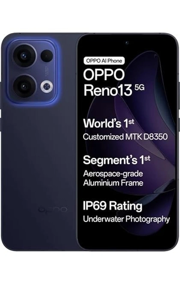 Oppo Reno13 5G (Luminous Blue, 256 GB) (8 GB RAM) - Luminous Blue, 8GB-256GB