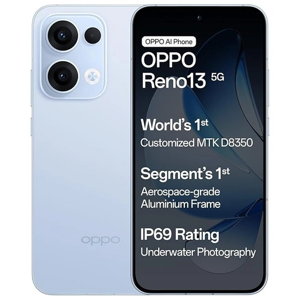Oppo Reno13 5G (sky blue, 128 GB) (8 GB RAM) - Sky blue, 8GB-128GB