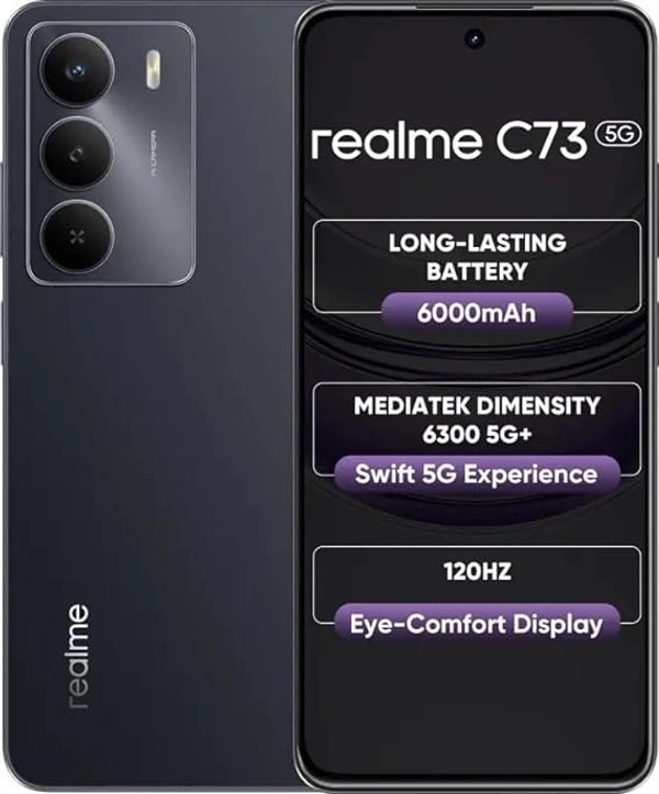 realme C73 5G (black, 64 GB) (4 GB RAM) - Black, 4GB-64GB
