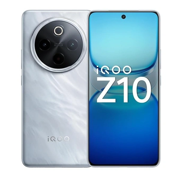 iQOO Z10 5G (Glacier Silver, 8GB RAM, 256GB Storage) | India's Biggest Ever 7300 mAh Battery | Snapdragon 7s Gen 3 Processor | Brightest Quad Curved AMOLED Display in The Segment - Glacier Silver, 8GB-256GB
