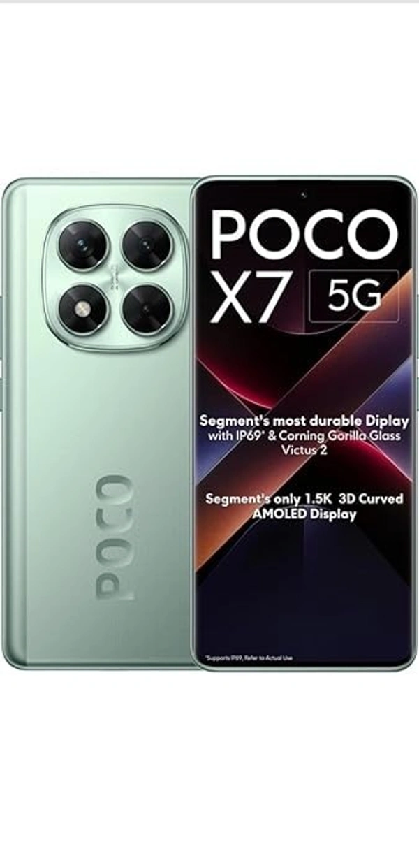POCO X7 5G Glacier Green 8GB RAM 128GB ROM - Glacier Green, 8GB-128GB