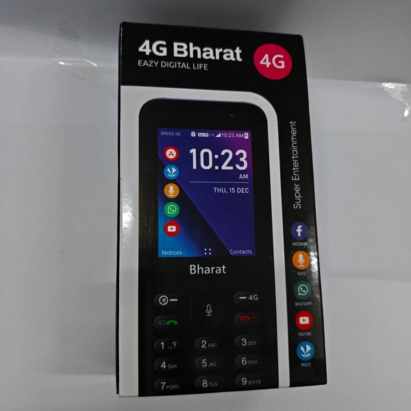 Jio Bharat 4G Keypad phone | black | F 120 - Black, F 120