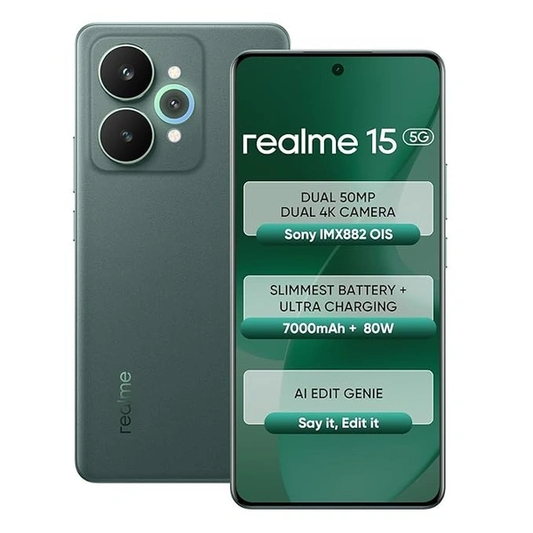 realme 15 5G Smartphone 8+128GB green, - green, 8GB-128GB