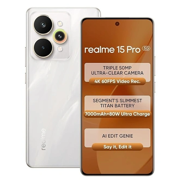 realme 15 Pro 5G (Flowing Silver, 8GB RAM, 128GB Storage) - Flowing Silver, 8GB-128GB