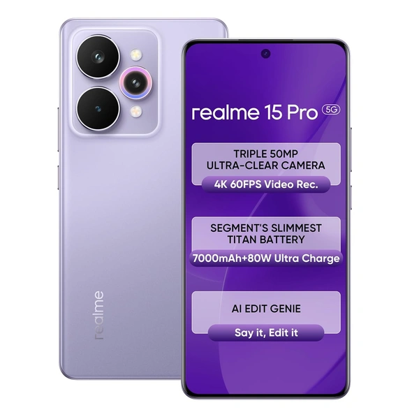 realme 15 Pro 5G (purple3, 8GB RAM, 128GB Storage) - purple, 8GB-128GB