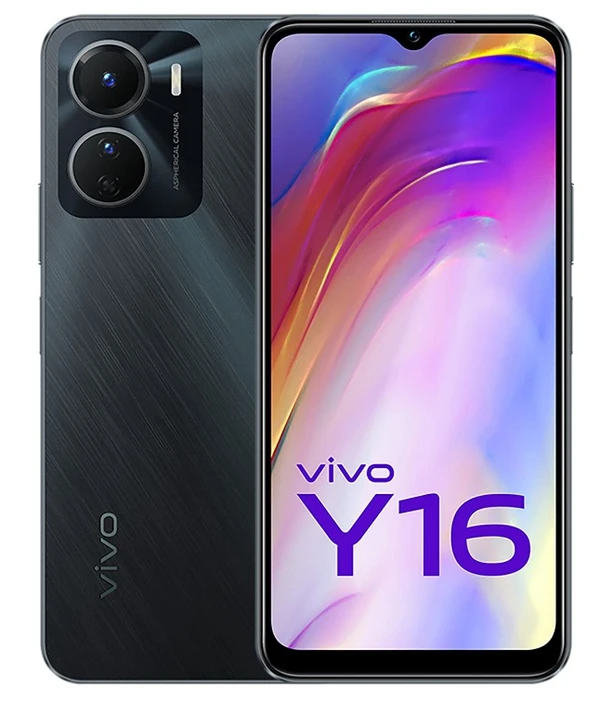 vivo Y16 (Stellar Black, 128 GB)  (4 GB RAM) - stellar black, 4GB-128GB