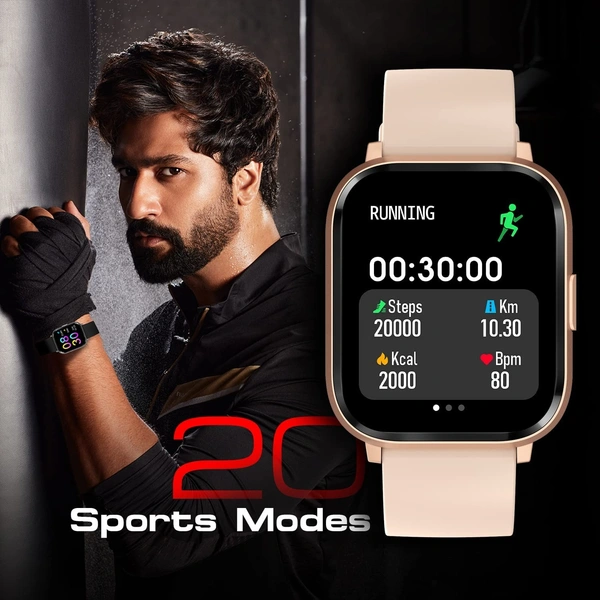 Fire-Boltt Ninja 2 Max 1.5 inches(3.9cm) Full Touch Display Smartwatch with SpO2, Heart Rate Tracking 20 Sports Mode Sleep Monitor, Camera Music Control,...