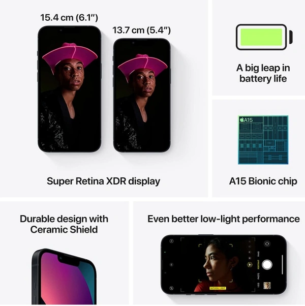 Apple iPhone 13 (MIDNIGHT, 512 GB) - midnight, 512GB