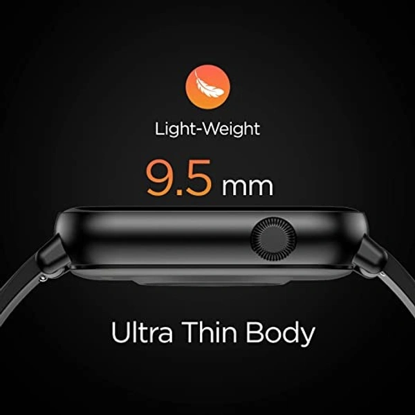Fire-Boltt Ninja Fit Smartwatch Full Touch 1.69 & 120+ Sports Mode - Black, 1.68